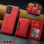 CaseMe - Telefoonhoesje geschikt voor Samsung Galaxy A33 - Back Cover - Met Magnetische Pasjeshouder - Rood