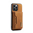 CaseMe - Telefoonhoesje geschikt voor iPhone 14 Pro - Back Cover - Met Magnetische Pasjeshouder - Geel