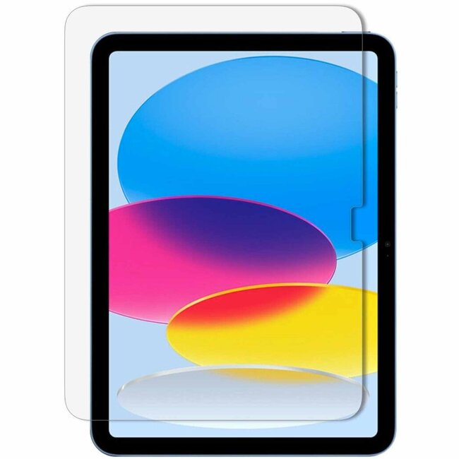 Tablet Screenprotector geschikt voor Apple iPad 2022 - Tempered Glass - 10.5 inch - Case Friendly - Tranparant