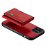 CaseMe - Telefoonhoesje geschikt voor iPhone 13 Pro - Back Cover - Met Magnetische Pasjeshouder - Rood