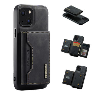 CaseMe CaseMe - Telefoonhoesje geschikt voor iPhone 13 Mini - Back Cover - Met Magnetische Pasjeshouder - Zwart