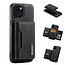 CaseMe - Telefoonhoesje geschikt voor iPhone 13 Mini - Back Cover - Met Magnetische Pasjeshouder - Zwart