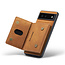 CaseMe - Telefoonhoesje geschikt voor Google Pixel 7 - Back Cover - Met Magnetische Pasjeshouder - Licht Bruin