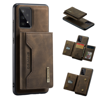 CaseMe CaseMe - Telefoonhoesje geschikt voor Samsung Galaxy A53 - Back Cover - Met Magnetische Pasjeshouder - Bruin