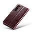 CaseMe - Telefoonhoesje geschikt voor Samsung Galaxy S23 Plus - Back Cover - Met Magnetische Pasjeshouder - Donker Rood