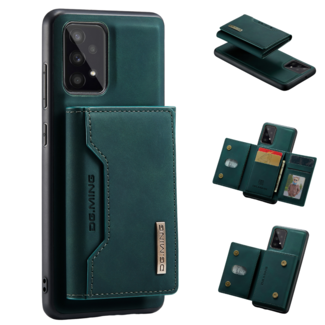 CaseMe CaseMe - Telefoonhoesje geschikt voor Samsung Galaxy A53 - Back Cover - Met Magnetische Pasjeshouder - Donker Groen