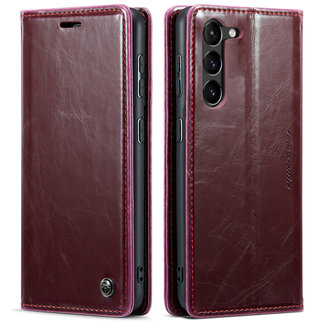 CaseMe CaseMe - Telefoonhoesje geschikt voor Samsung Galaxy S23 Plus - Wallet Book Case - Met Magnetische Sluiting - Rood