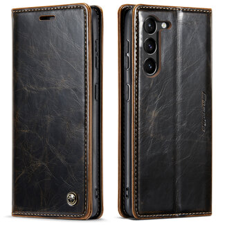 CaseMe CaseMe - Telefoonhoesje geschikt voor Samsung Galaxy S23 - Wallet Book Case - Met Magnetische Sluiting - Donker Bruin