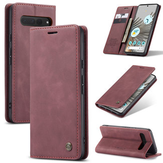 CaseMe CaseMe - Telefoonhoesje geschikt voor Google Pixel 7 Pro - Wallet Book Case - Met Magnetische Sluiting - Rood