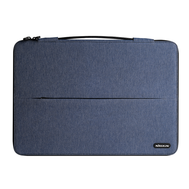 Laptoptas - 14 inch laptophoes met extra opberg vak - Multifunctionele tas met standaard - Blauw