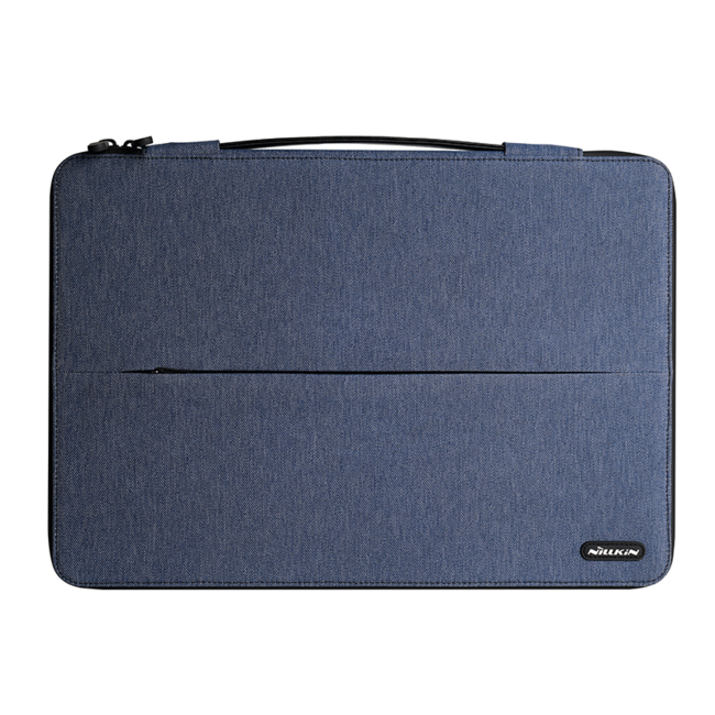 Laptoptas - 14 inch laptopsleeve met extra opberg vak - Multifunctionele tas met standaard - Blauw