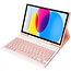 Case2go - Bluetooth Toetsenbord hoes geschikt voor Apple iPad 10 10.9 Inch (2022) - QWERTY - Auto Wake/Sleep functie - Met Pencil Houder - Roze