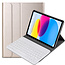 Case2go - Bluetooth Toetsenbord hoes geschikt voor Apple iPad 10 10.9 Inch (2022) -  QWERTY - Auto Wake/Sleep functie - Keyboard case - Goud