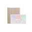 Case2go - Bluetooth RGB Toetsenbord hoes geschikt voor Apple iPad 10 10.9 Inch (2022) - QWERTY - Keyboard case met RGB Verlichting &amp; Touchpad - Goud