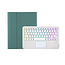 Cover2day - Bluetooth Toetsenbord hoes geschikt voor Apple iPad 10 10.9 Inch (2022) - QWERTY Toetsenbord met verlichting - Pencil houder - Touchpad - Groen