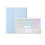 Cover2day - Bluetooth Toetsenbord hoes geschikt voor Apple iPad 10 10.9 Inch (2022) - QWERTY Toetsenbord met verlichting - Pencil houder - Touchpad - Licht Blauw