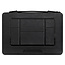 Laptoptas - 14 inch laptopsleeve met extra opberg vak - Multifunctionele tas met standaard - Kunstleer - Zwart