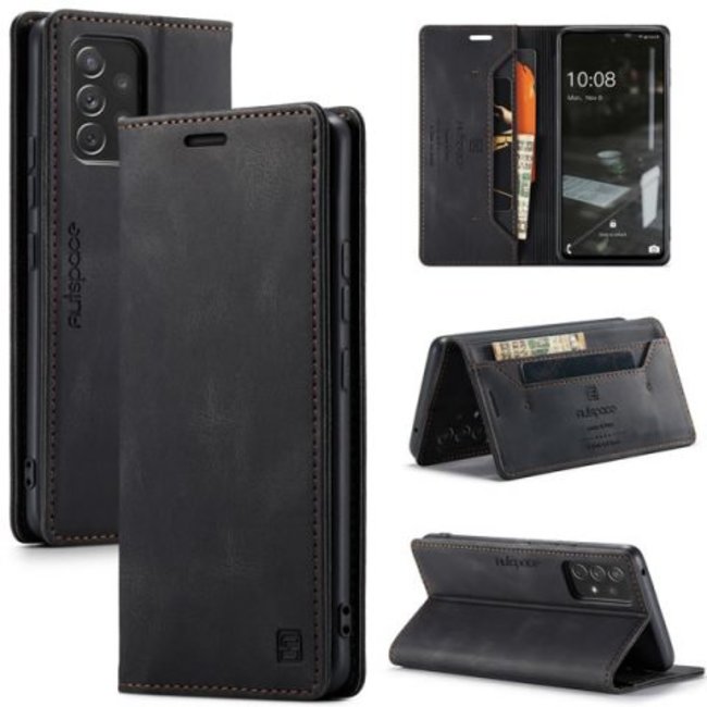 CaseMe - Telefoonhoesje geschikt voor Samsung Galaxy A53 - Back Cover - Wallet Book Case - Zwart