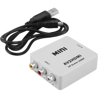 Cover2day Tulp naar HDMI Converter - AV / Composiet RCA To HDMI Audio Video Kabel Adapter - Wit