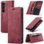 CaseMe - Telefoonhoesje geschikt voor Samsung Galaxy S23 Plus - Back Cover - Wallet Book Case - Rood