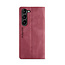 CaseMe - Telefoonhoesje geschikt voor Samsung Galaxy S23 Plus - Back Cover - Wallet Book Case - Rood