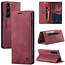 CaseMe - Telefoonhoesje geschikt voor Samsung Galaxy S23 Plus - Back Cover - Wallet Book Case - Rood