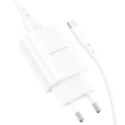 Borofone BN1 - Universele USB naar Type C Kabel - Geschikt voor smartphones, tablets, etc - 1 Meter - Wit