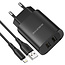 Borofone BN2 - Universele Dual Adapter - USB naar Lightning - 2.1A - Geschikt voor smartphones, tablets, etc - 1 Meter - Zwart