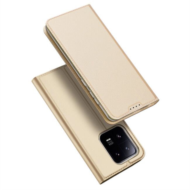 Dux Ducis - Telefoon Hoesje geschikt voor de Xiaomi 13 Pro - Skin Pro Book Case - Goud
