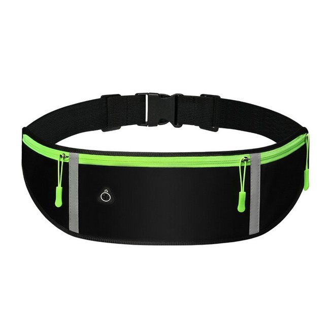 Sportband - Hardloopband - Hardloop Riem - Running belt - met Smartphone houder - Unisex/Onesize - Zwart