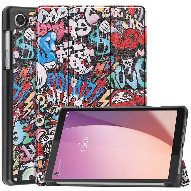 Tablet hoes geschikt voor de Lenovo Tab M8 4th Gen (8 Inch) - Grafitti