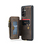 CaseMe - Telefoonhoesje geschikt voor Samsung Galaxy A54 5G - Back Cover - Met Pasjeshouder - Donker Bruin