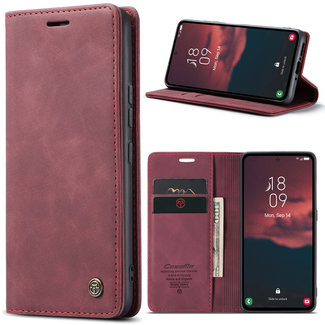 CaseMe CaseMe - Telefoonhoesje geschikt voor Samsung Galaxy A54 5G - Wallet Book Case - Rood