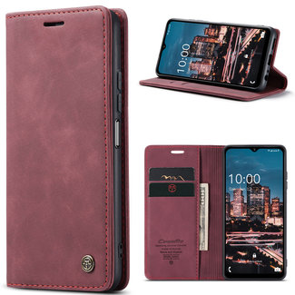 CaseMe CaseMe - Telefoonhoesje geschikt voor Samsung Galaxy A14 5G - Wallet Book Case - Rood