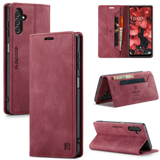 CaseMe CaseMe - Telefoonhoesje geschikt voor Samsung Galaxy A14 5G - Wallet Book case - Met extra vak - Rood