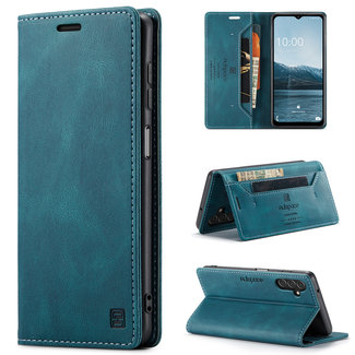 CaseMe CaseMe - Telefoonhoesje geschikt voor Samsung Galaxy A14 5G - Wallet Book case - Met extra vak - Blauw
