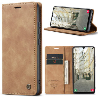 CaseMe CaseMe - Telefoonhoesje geschikt voor Samsung Galaxy A34 5G - Wallet Book Case - Licht bruin