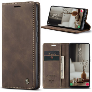 CaseMe CaseMe - Telefoonhoesje geschikt voor Samsung Galaxy A34 5G - Wallet Book Case - Donker bruin