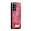 CaseMe - Telefoonhoesje geschikt voor Samsung Galaxy A14 5G - 2 in 1 Book Case en Back Cover - Rood