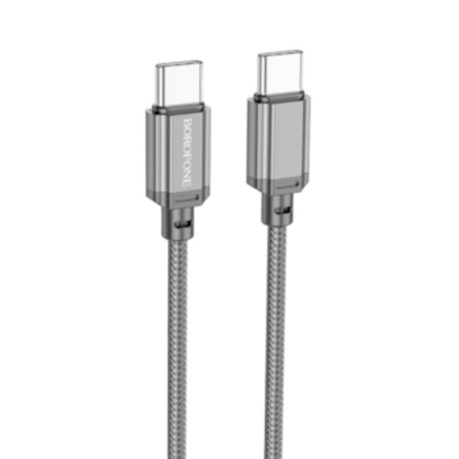 Borofone - Universele Type C naar Type C kabel - Geschikt voor o.a. Samsung en andere apparaten - 1 Meter - 2.5A - Zwart