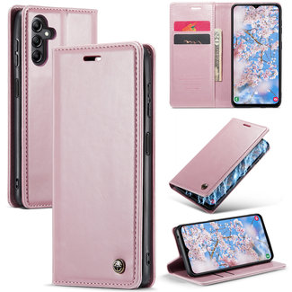 CaseMe CaseMe - Telefoonhoesje geschikt voor Samsung Galaxy A14 5G - Flip Wallet Case - Roze