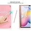 Samsung Galaxy Tab S6 Lite - Domo Book Case met Stylus Pen Houder - Roze