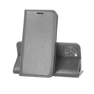 Case2go Telefoonhoesje geschikt voor Samsung Galaxy S23 Ultra - Magnet elite book case - Zwart