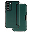 Telefoonhoesje geschikt voor Samsung Galaxy A14 5G  - Razor Carbon Book case - Donker groen