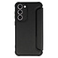 Telefoonhoesje geschikt voor Samsung Galaxy S23 - Razor Carbon Book case - Zwart