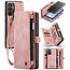 CaseMe - Telefoonhoesje geschikt voor Samsung Galaxy A34 5G - 2 in 1 Book Case en Back Cover - Roze