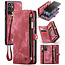 CaseMe - Telefoonhoesje geschikt voor Samsung Galaxy A34 5G - 2 in 1 Book Case en Back Cover - Rood