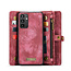 CaseMe - Telefoonhoesje geschikt voor Samsung Galaxy A34 5G - 2 in 1 Book Case en Back Cover - Rood