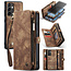 CaseMe - Telefoonhoesje geschikt voor Samsung Galaxy A54 5G - 2 in 1 Book Case en Back Cover - Bruin