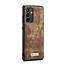 CaseMe - Telefoonhoesje geschikt voor Samsung Galaxy A54 5G - 2 in 1 Book Case en Back Cover - Bruin